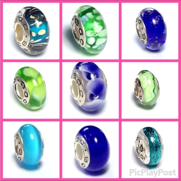 3 for $20 Murano glass charms .925 sterling silver - Picture 3 of 4